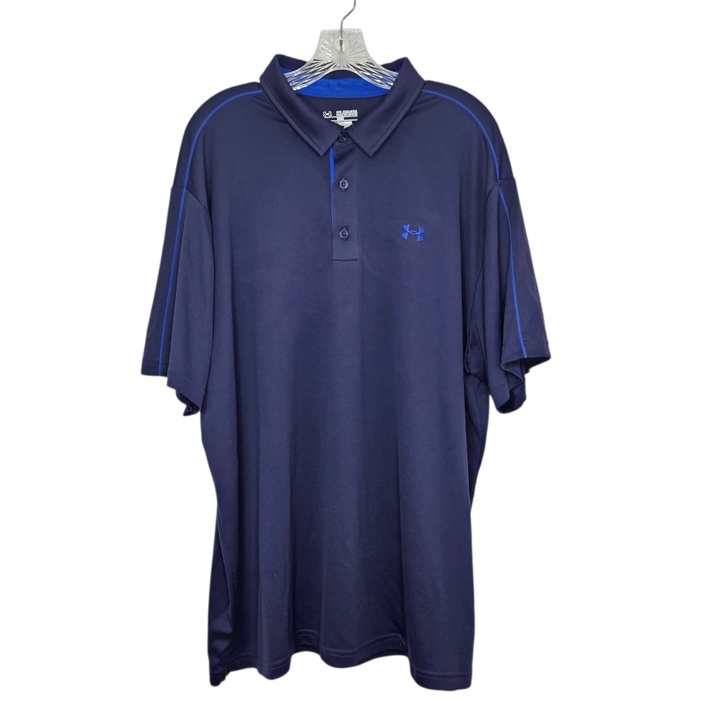 Under Armour Heat Gear loose fit short sleeve polo style shirt size 3 XL